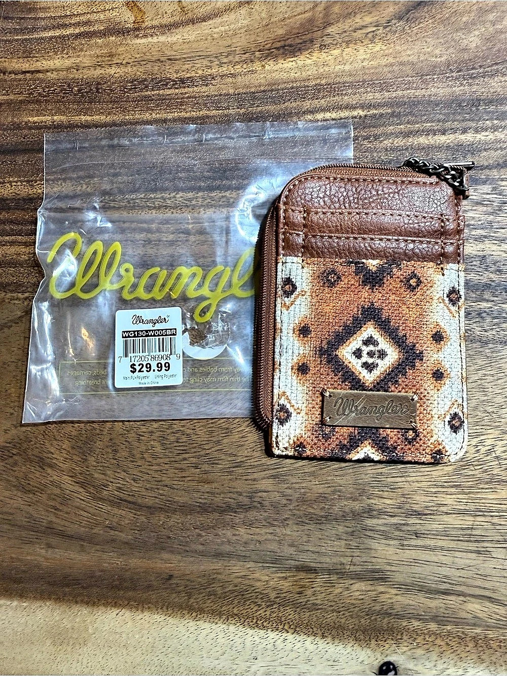 Wrangler Geometric Crossbody Bag in Brown & Yellow NWT